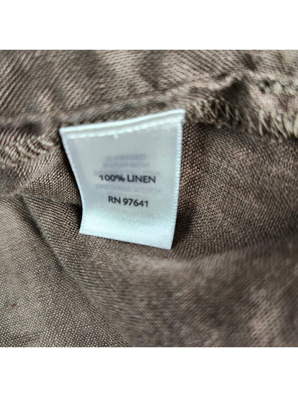 J. Jill Dark Brown 100%Linen Button Down Oversized Sz S - Picture 7 of 8